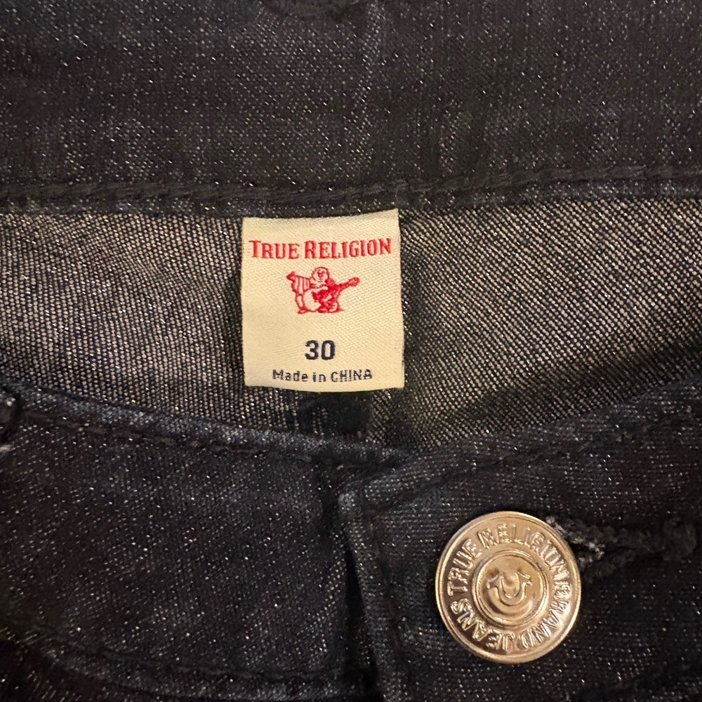 True Religion Sparkly Dark Blue Jeans - Picture 3 of 5
